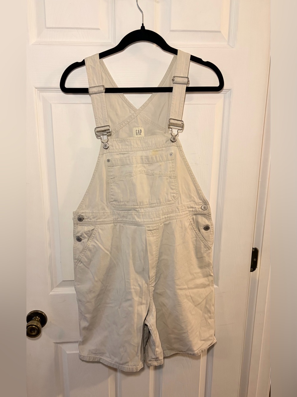 VintageGAP Cream Short Overalls